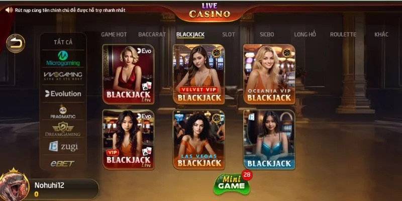 Game bài Blackjack – Thử thách trí tuệ, nhận thưởng cực đỉnh tại Nohu Luật chơi của Blackjack